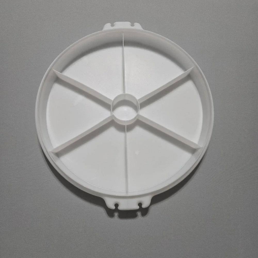 Tupperware 405-9 Divided Servalier 224-9 Lid Vintage White Round 11.5